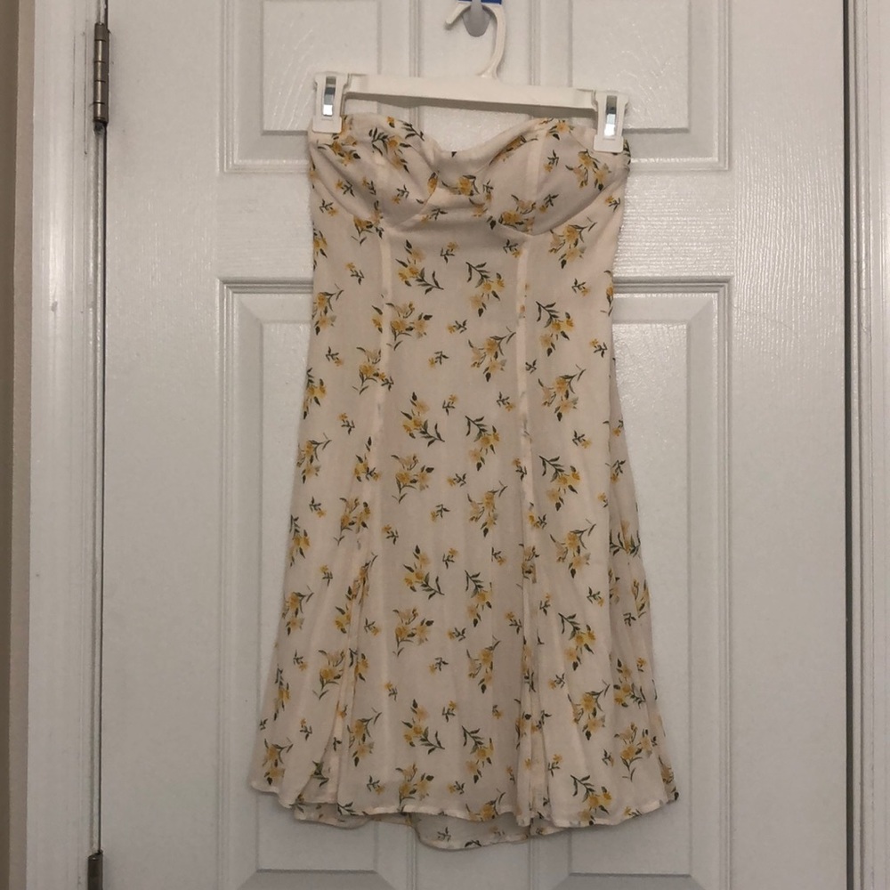 Cream flower dress